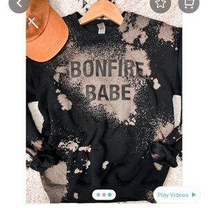 Bonfire Babe Black and Tan Sweatshirt